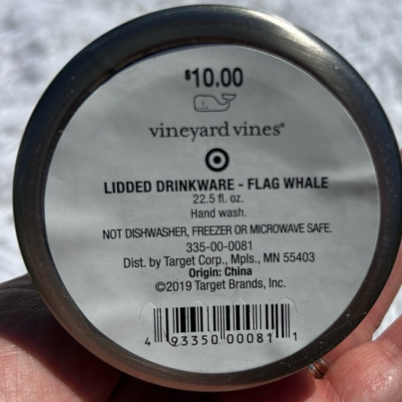 Vineyard Vines for Target American Flag Whale Lidded Tumbler 22.5 oz NEW - Picture 7 of 11